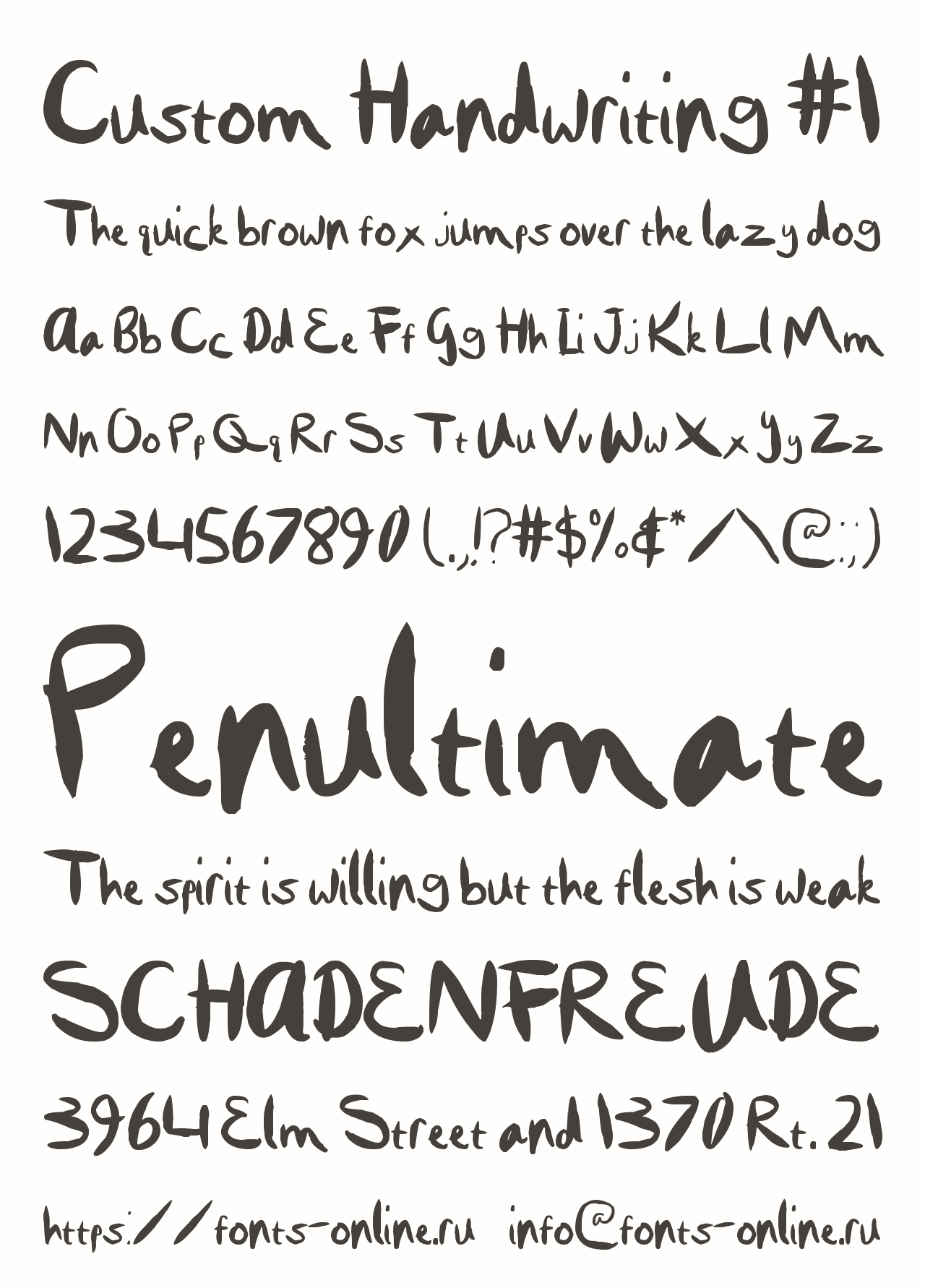 Custom Handwriting #1 Free Font Download